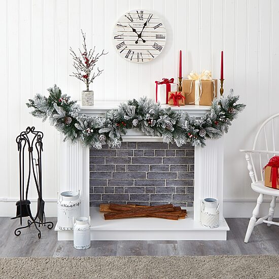 Nearly Natural Pre-Lit Indoor Garland