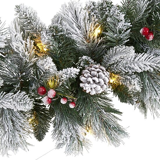 Nearly Natural Pre-Lit Indoor Garland