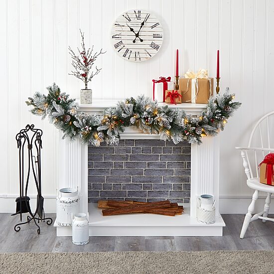 Nearly Natural Pre-Lit Indoor Garland