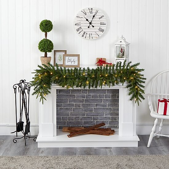 Nearly Natural Pre-Lit Indoor Garland