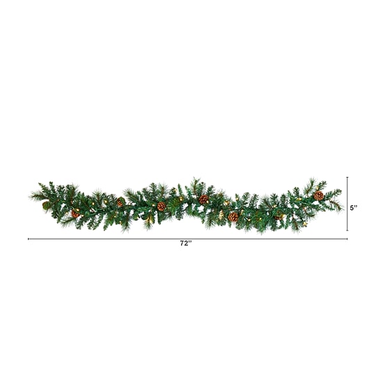 Nearly Natural Pre-Lit Indoor Garland
