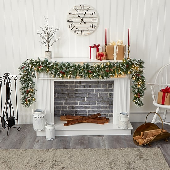 Nearly Natural Pre-Lit Indoor Garland
