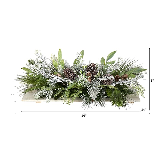 Nearly Natural Evergreen Pinecone Tabletop Decor