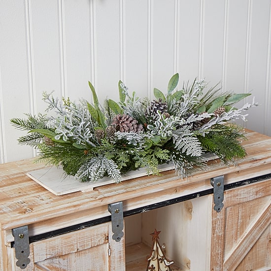 Nearly Natural Evergreen Pinecone Tabletop Decor