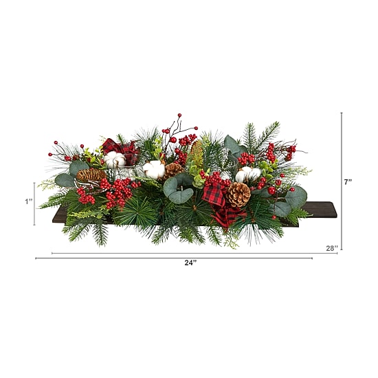 Nearly Natural Christmas Tabletop Decor