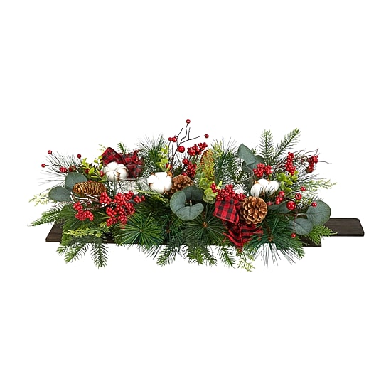 Nearly Natural Christmas Tabletop Decor