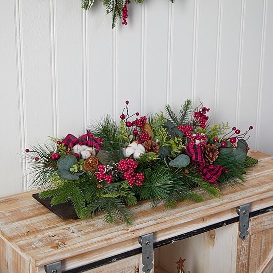 Nearly Natural Christmas Tabletop Decor