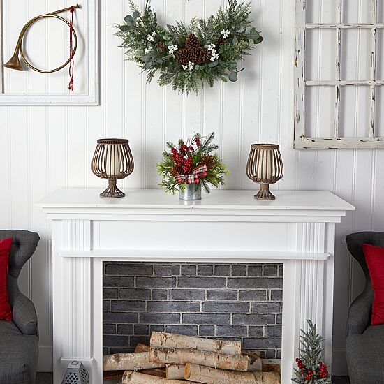 Nearly Natural Christmas Tabletop Decor