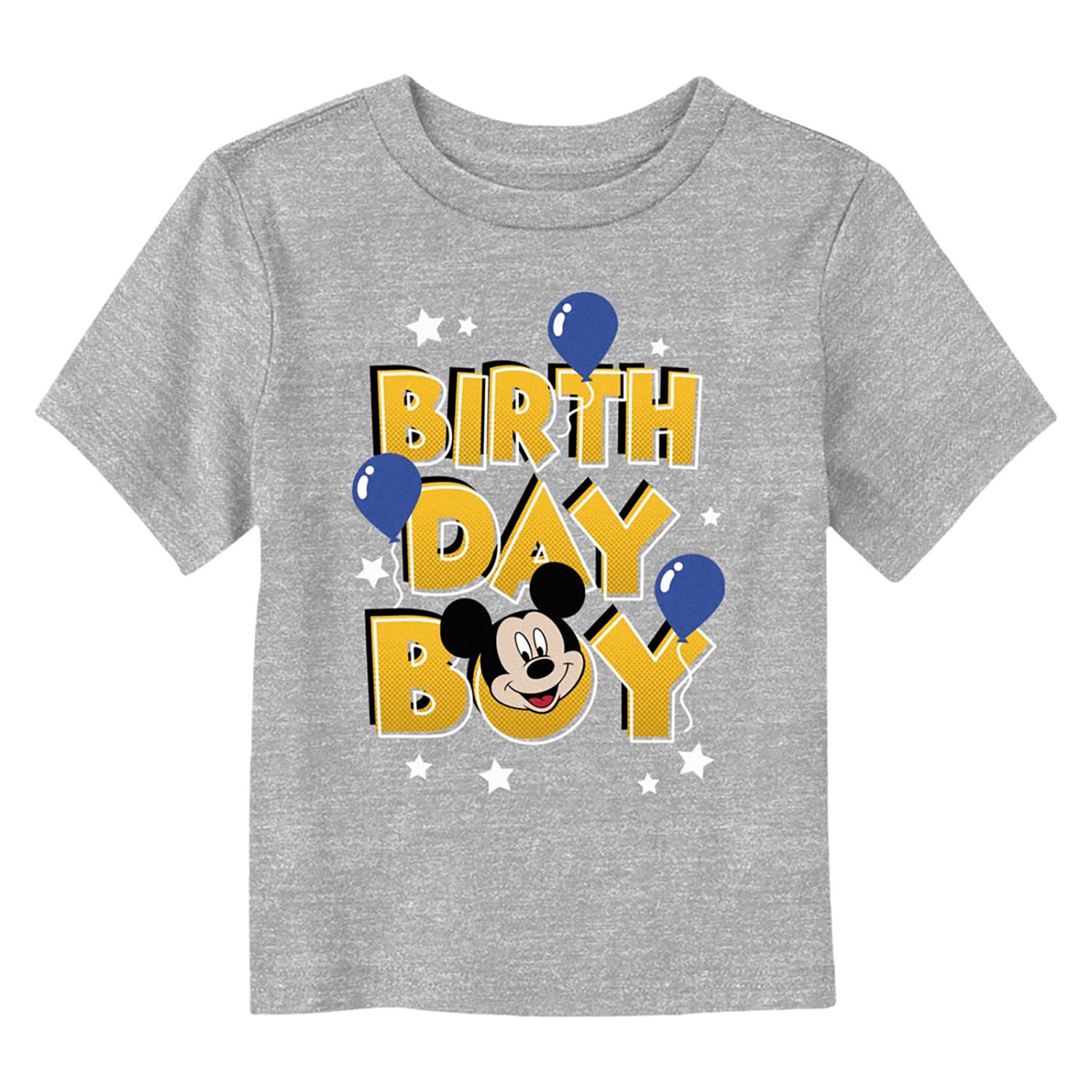 Disney Collection Toddler Boys Crew Neck Short Sleeve Regular Fit Mickey Mouse Graphic T-Shirt