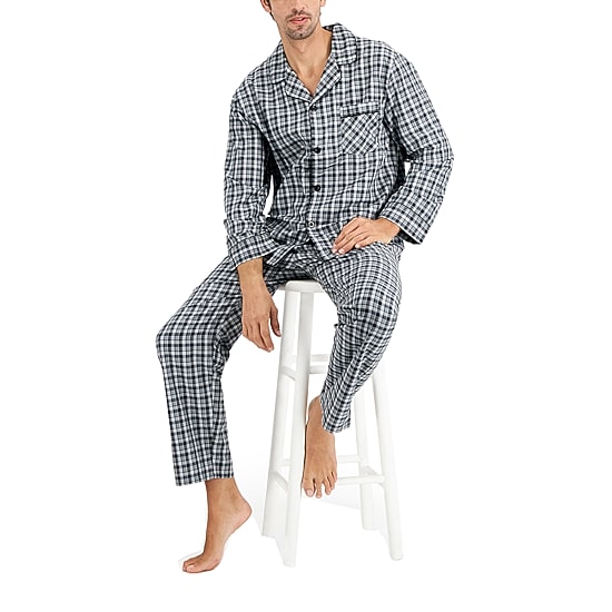 Hanes Mens Long Sleeve 2-pc. Pajama Set