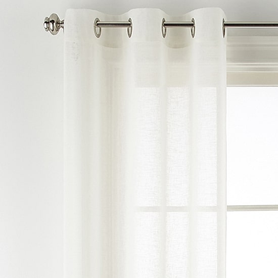 Distant Lands Fiji Solid Grommet Top Sheer Single Curtain Panel