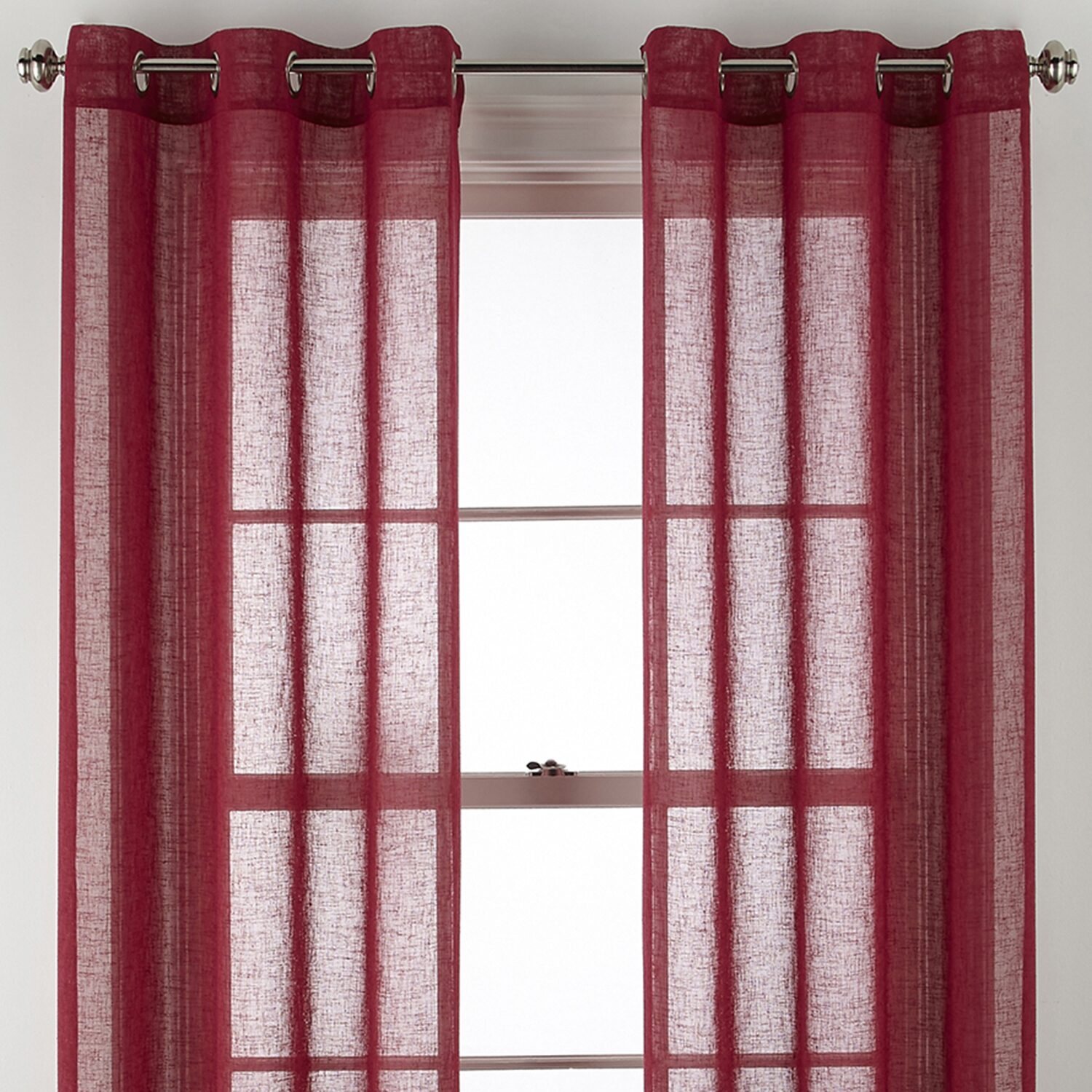 Distant Lands Fiji Solid Grommet Top Sheer Single Curtain Panel