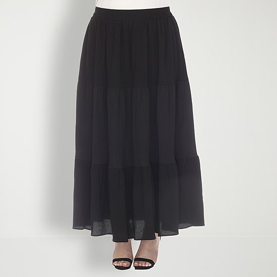 White Mark Womens Plus Maxi Skirt