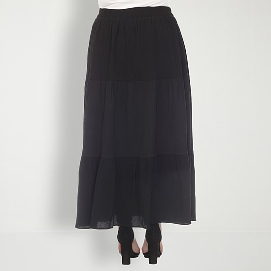 White Mark Womens Plus Maxi Skirt