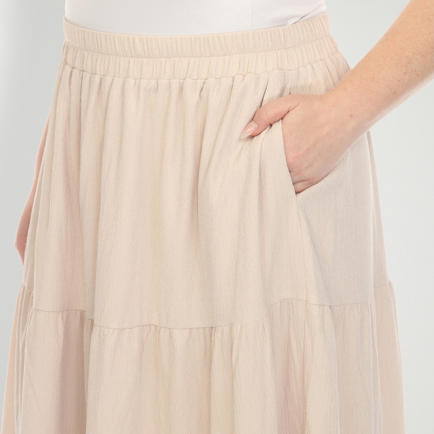 White Mark Womens Plus Maxi Skirt