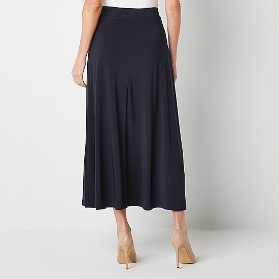 Black Label by Evan-Picone Knit Womens Mid Rise Maxi Skirt