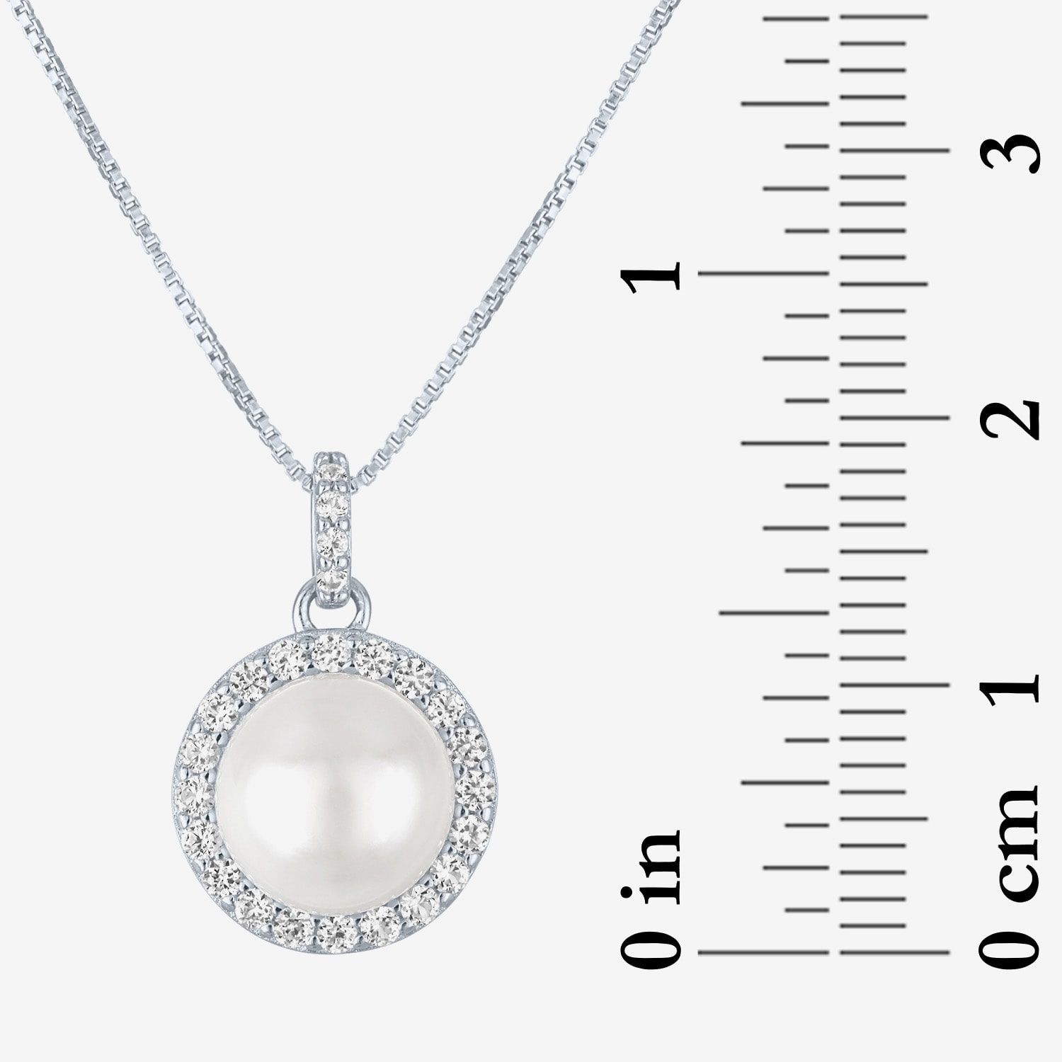 Womens White Cultured Freshwater Pearl Sterling Silver Round 18 Inch Pendant Necklace
