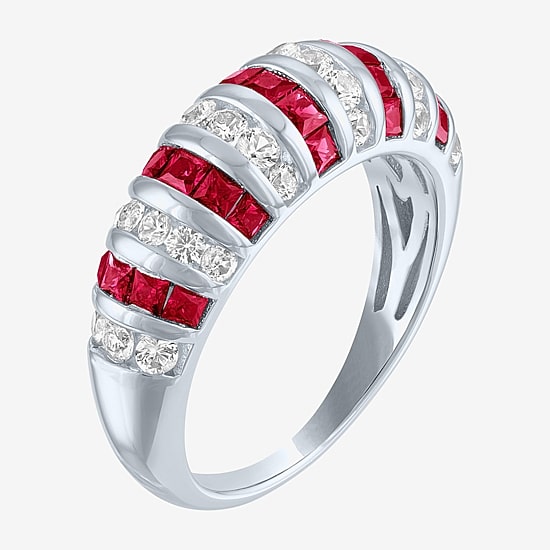 Womens Gemstone Sterling Silver Cocktail Ring