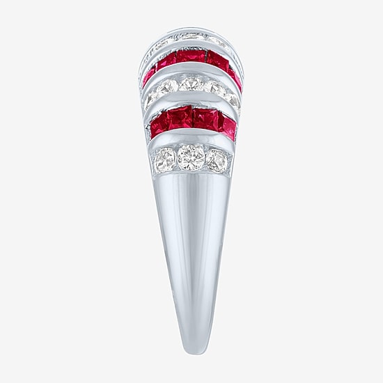 Womens Gemstone Sterling Silver Cocktail Ring