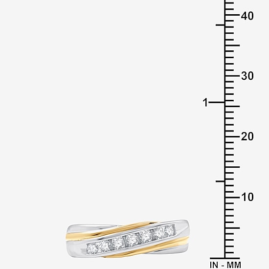 I Said Yes (H-I / I1) Womens 2MM 1/4 CT. T.W. Lab Grown White Diamond 14K Gold Over Silver Sterling Silver Wedding Band