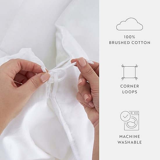Casual Comfort 100% Cotton Down Alternative Comforter and Duvet Insert
