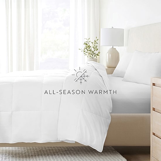 Casual Comfort 100% Cotton Down Alternative Comforter and Duvet Insert