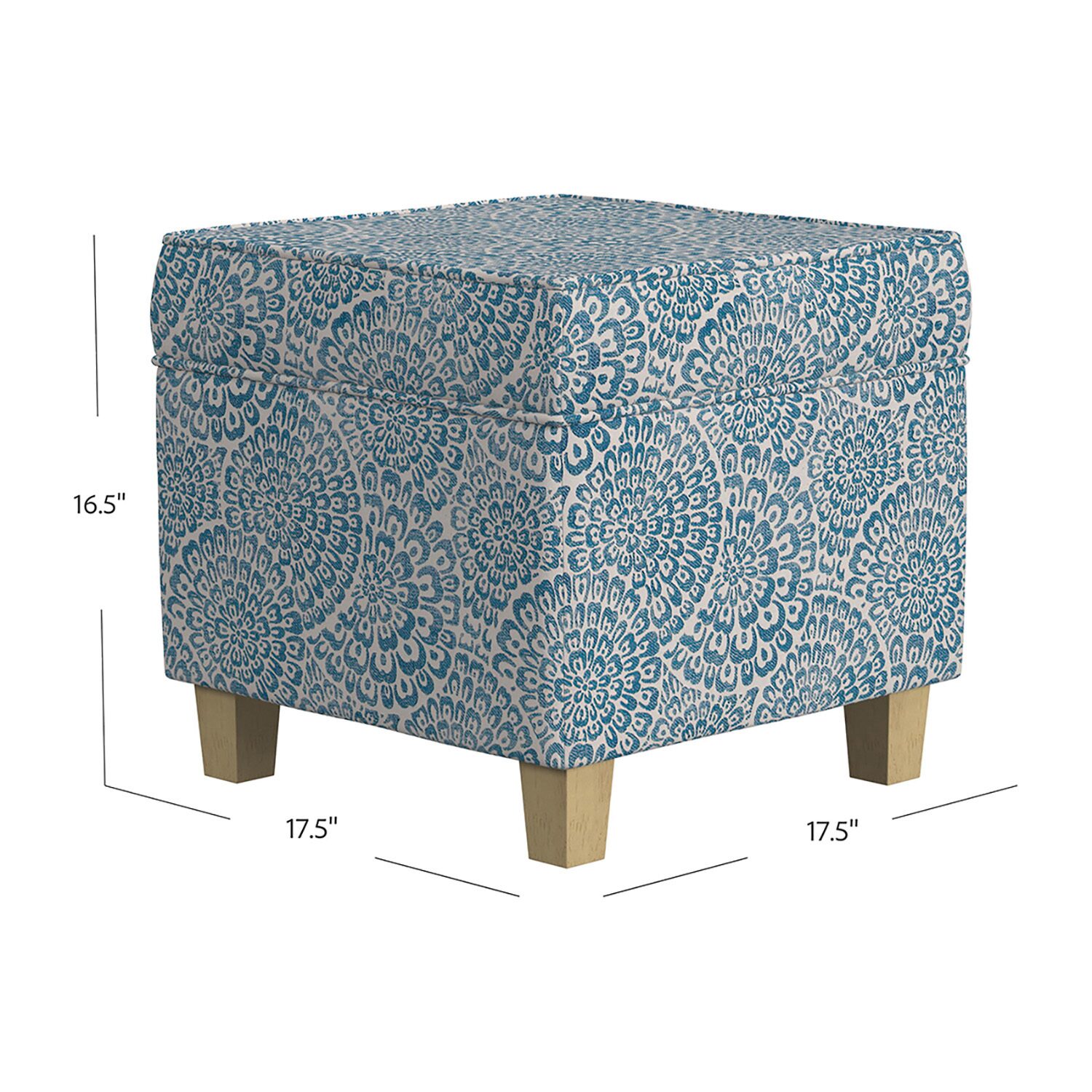 HOMEPOP Homepop Storage Lift-Top Upholstered Floral Ottoman