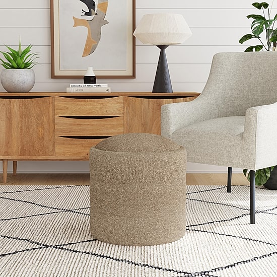 HOMEPOP Homepop Storage Lift-Top Upholstered Ottoman