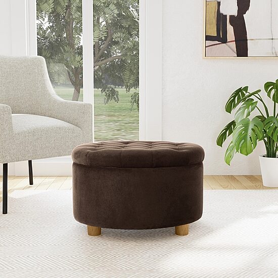 HOMEPOP Homepop Storage Lift-Top Upholstered Ottoman