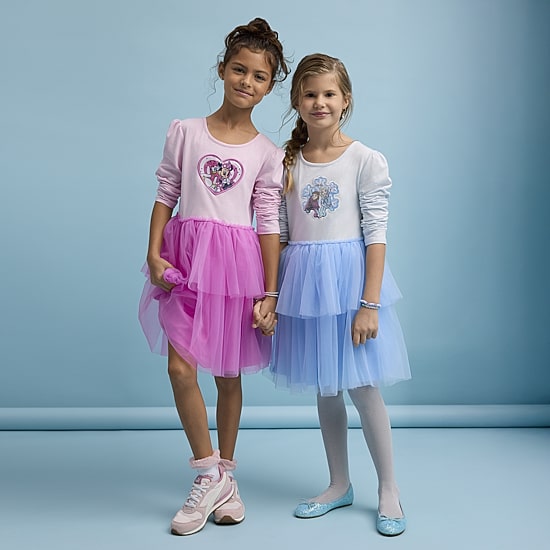 Disney Collection Little & Big Kid Girls Long Sleeve Anna Princess Elsa Tutu Dress