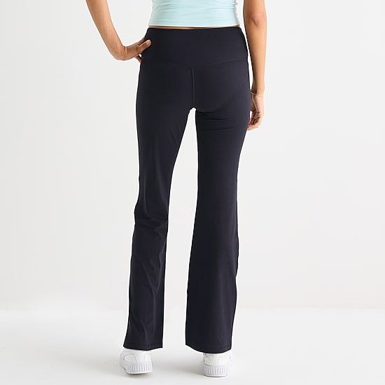 Arizona Womens Mid Rise 30 1/2" Active Flare Juniors Full Length Leggings