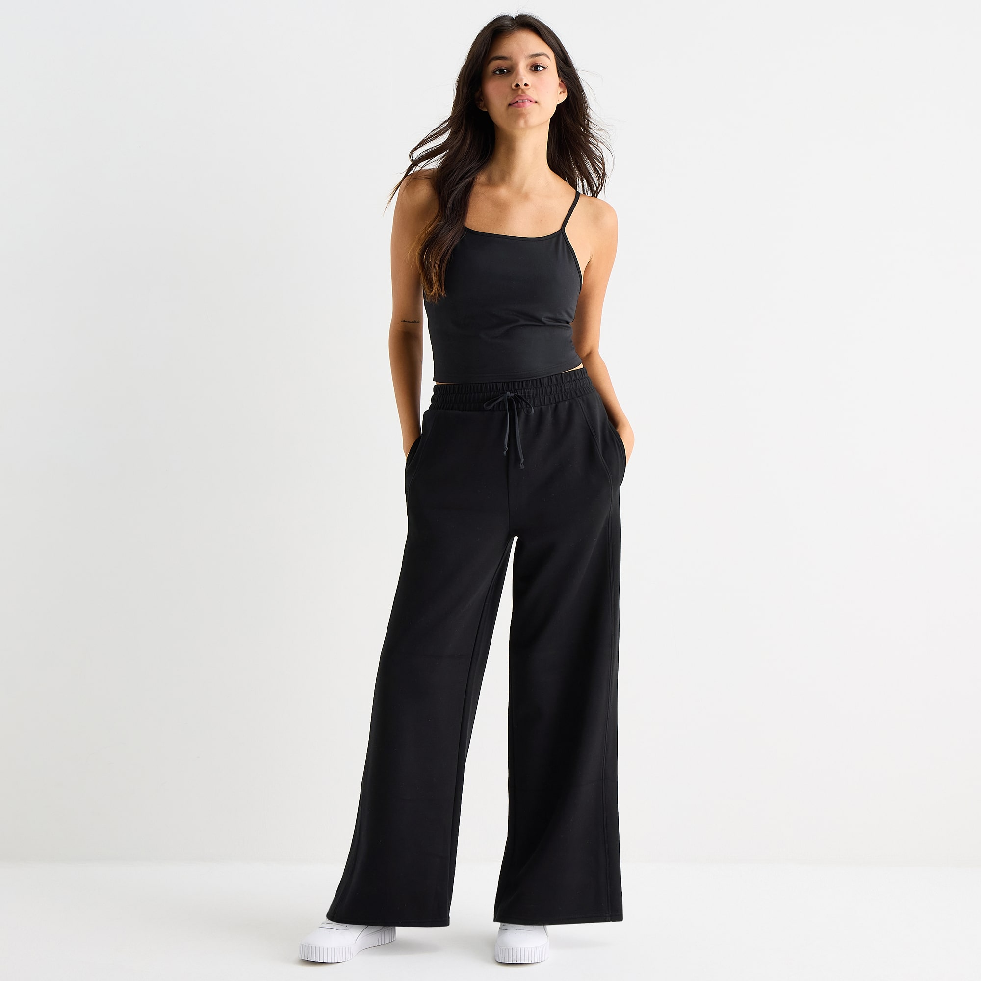 Arizona Womens Juniors Wide Leg Sweatpant