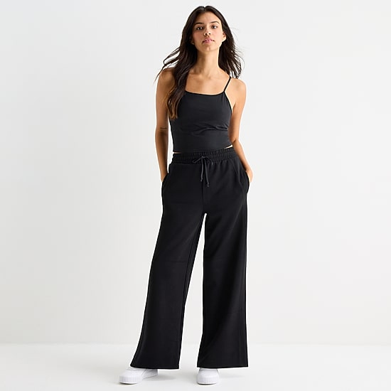 Arizona Womens Juniors Wide Leg Sweatpant
