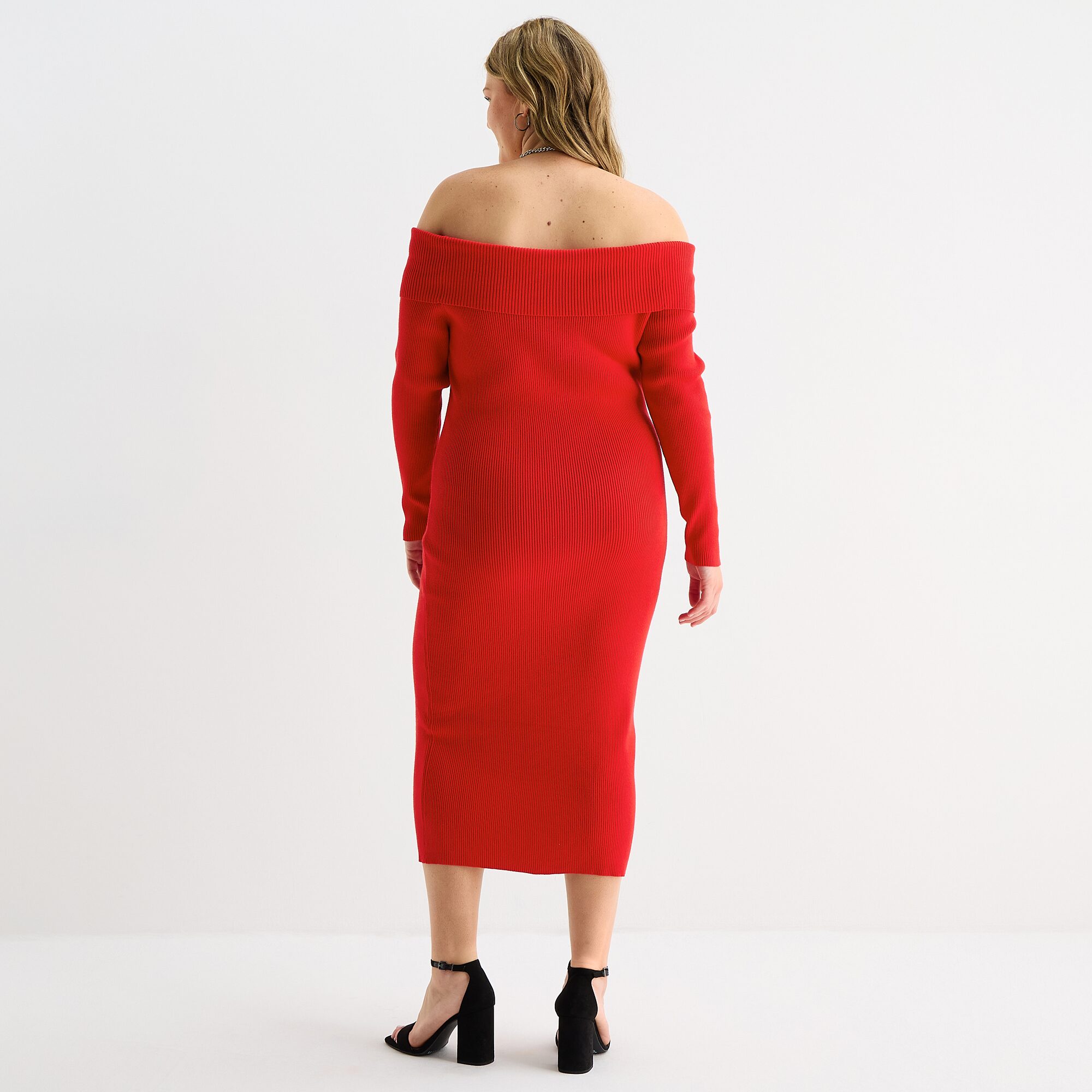 Forever 21 Womens Juniors Plus Long Sleeve Midi Sweater Dress