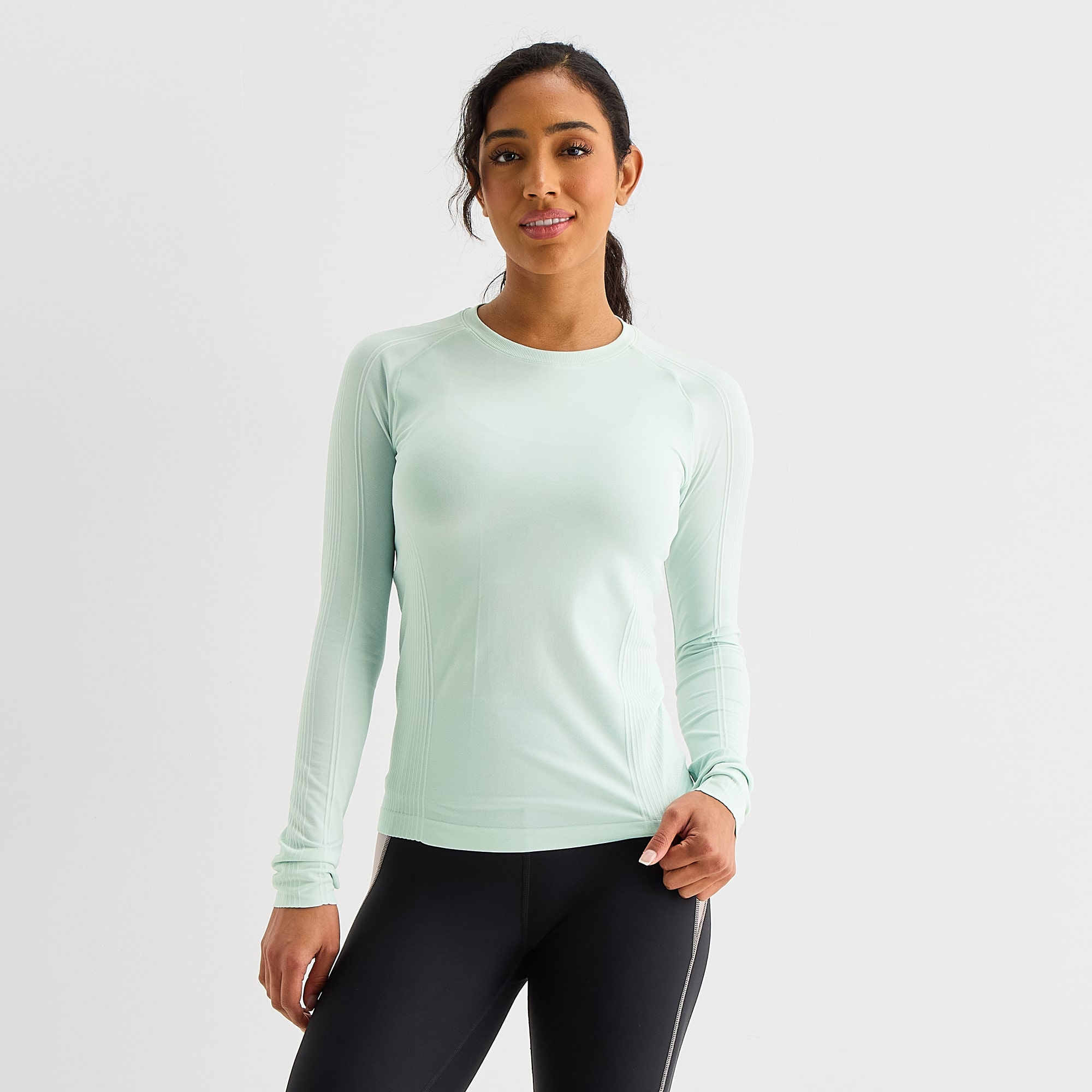 Xersion Womens Crew Neck Long Sleeve Active T-Shirt