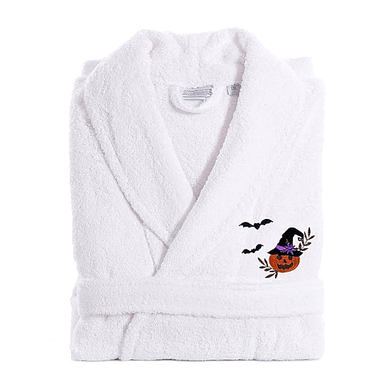 Linum Home Textiles Halloween Terry Bathrobe Unisex Adult Long Sleeve Long Length Robe