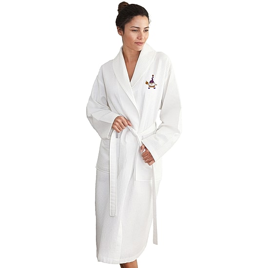 Linum Home Textiles Halloween Waffle Weave Bathrobe Unisex Adult Long Length Long Sleeve Robe