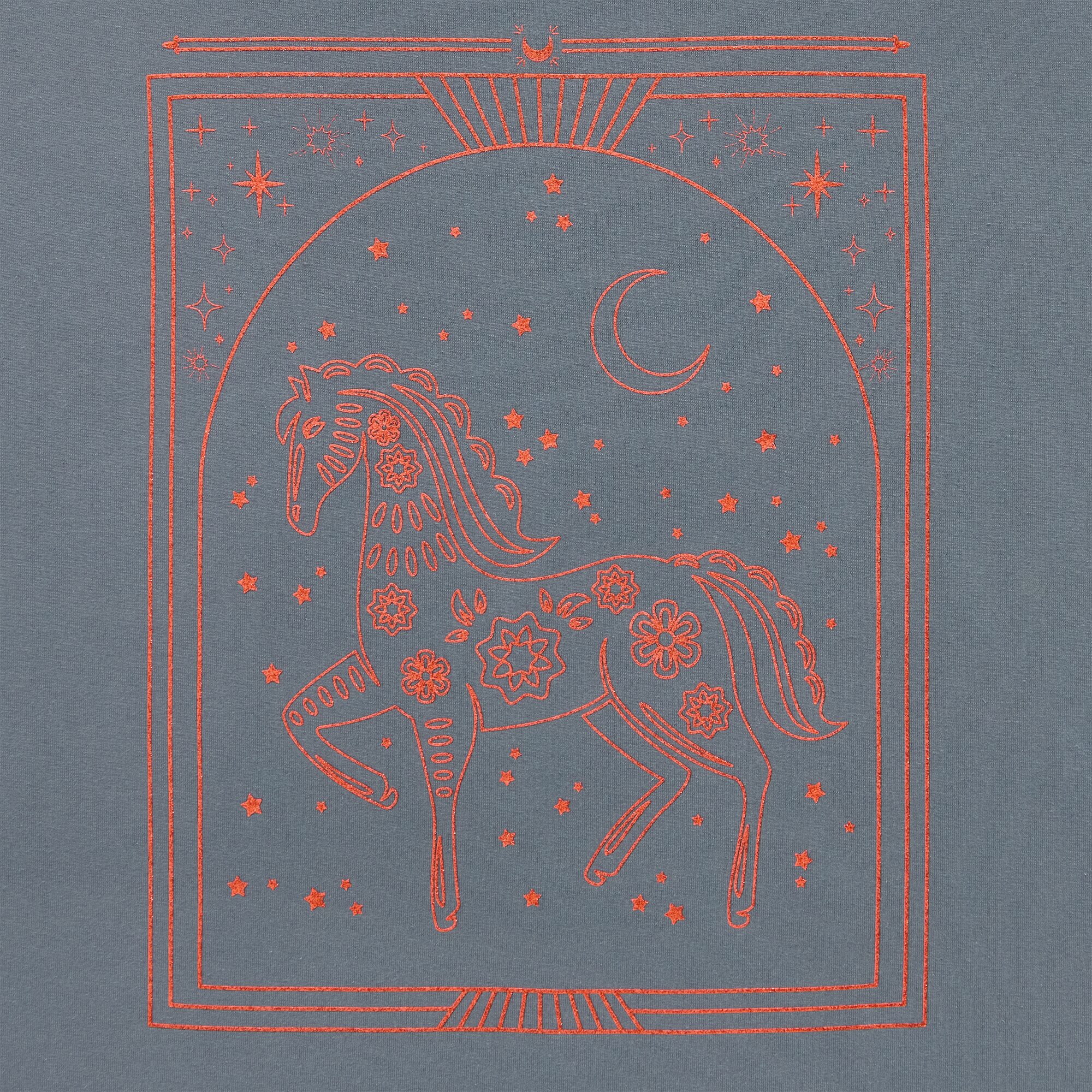 Grayson Threads, The Label Womens Juniors Crew Neck Short Sleeve Year Of The Horse Graphic T-Shirt