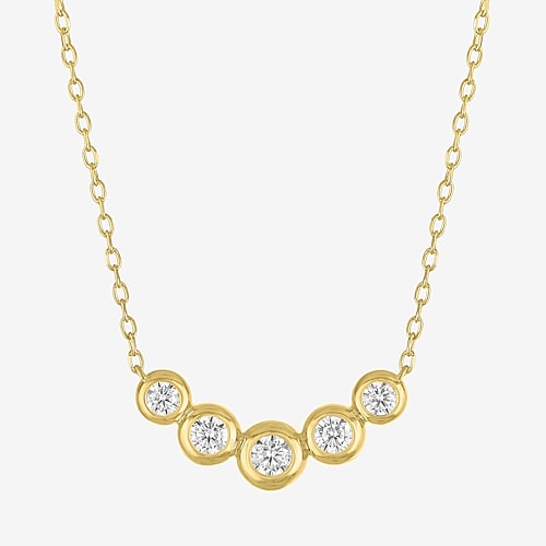 Diamond Addiction G-H / Si2-I1 Womens 1/3 CT. T.W. Lab Grown White Diamond 10K Gold 18 Inch Pendant Necklace, One Size, Yellow