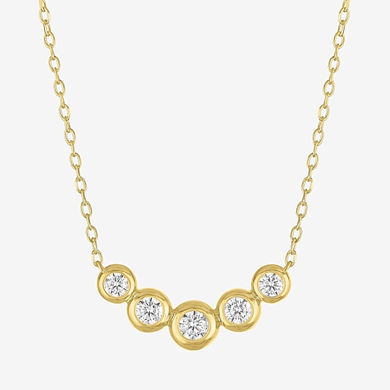 Diamond Addiction G-H / Si2-I1 Womens 1/3 CT. T.W. Lab Grown White Diamond 10K Gold 18 Inch Pendant Necklace