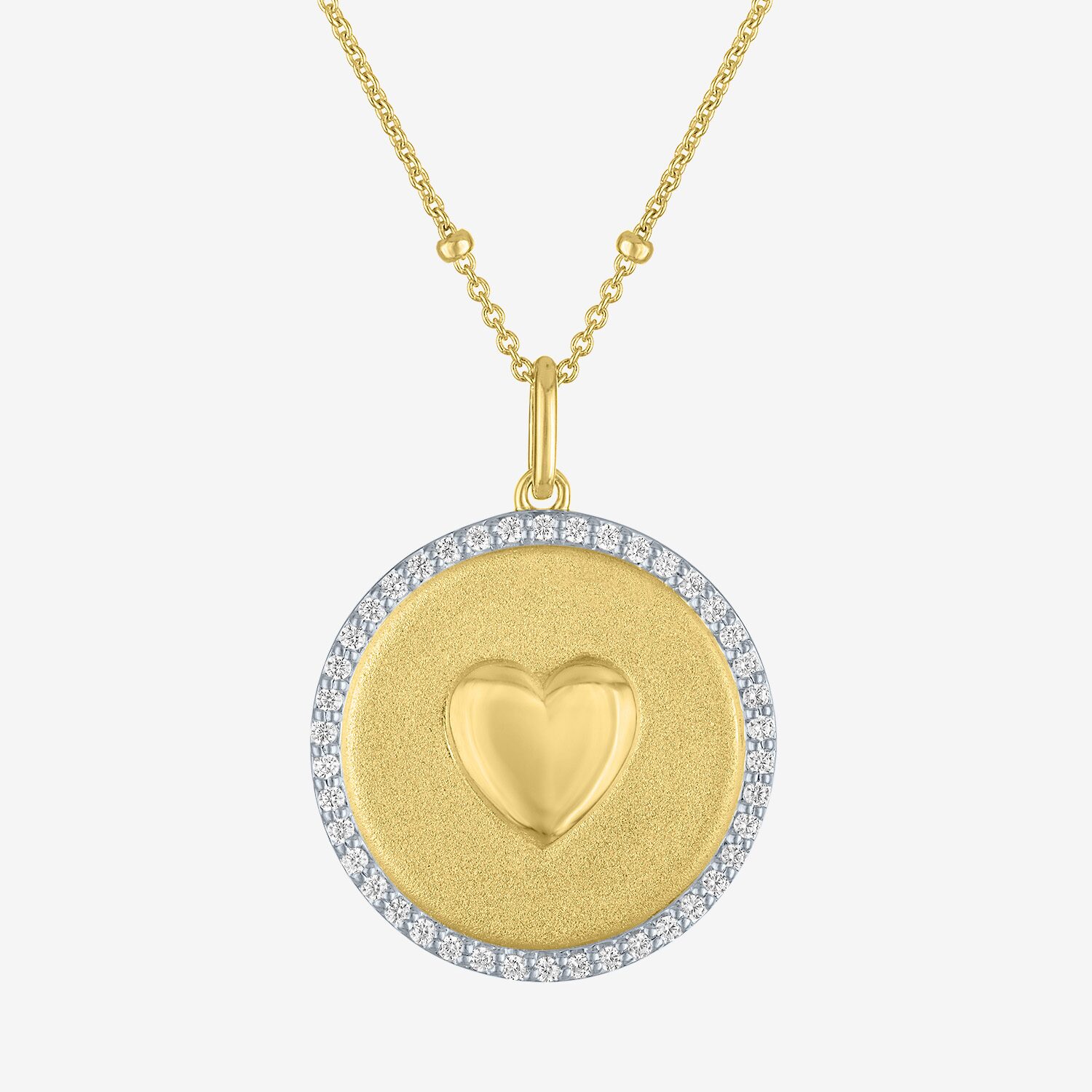 G-H / Si2-I1) Womens 1/ CT. T.W. Lab Grown White Diamond 14K Gold Over Silver Heart Inch Pendant Necklace