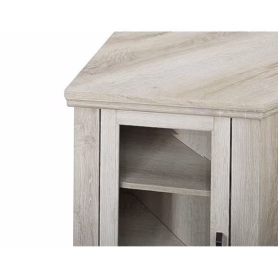48" Wood Corner Fireplace Media TV Stand Console