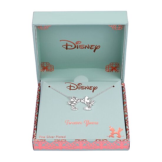 Disney Classics Womens Pure Silver Over Brass 16 Inch Pendant Necklace