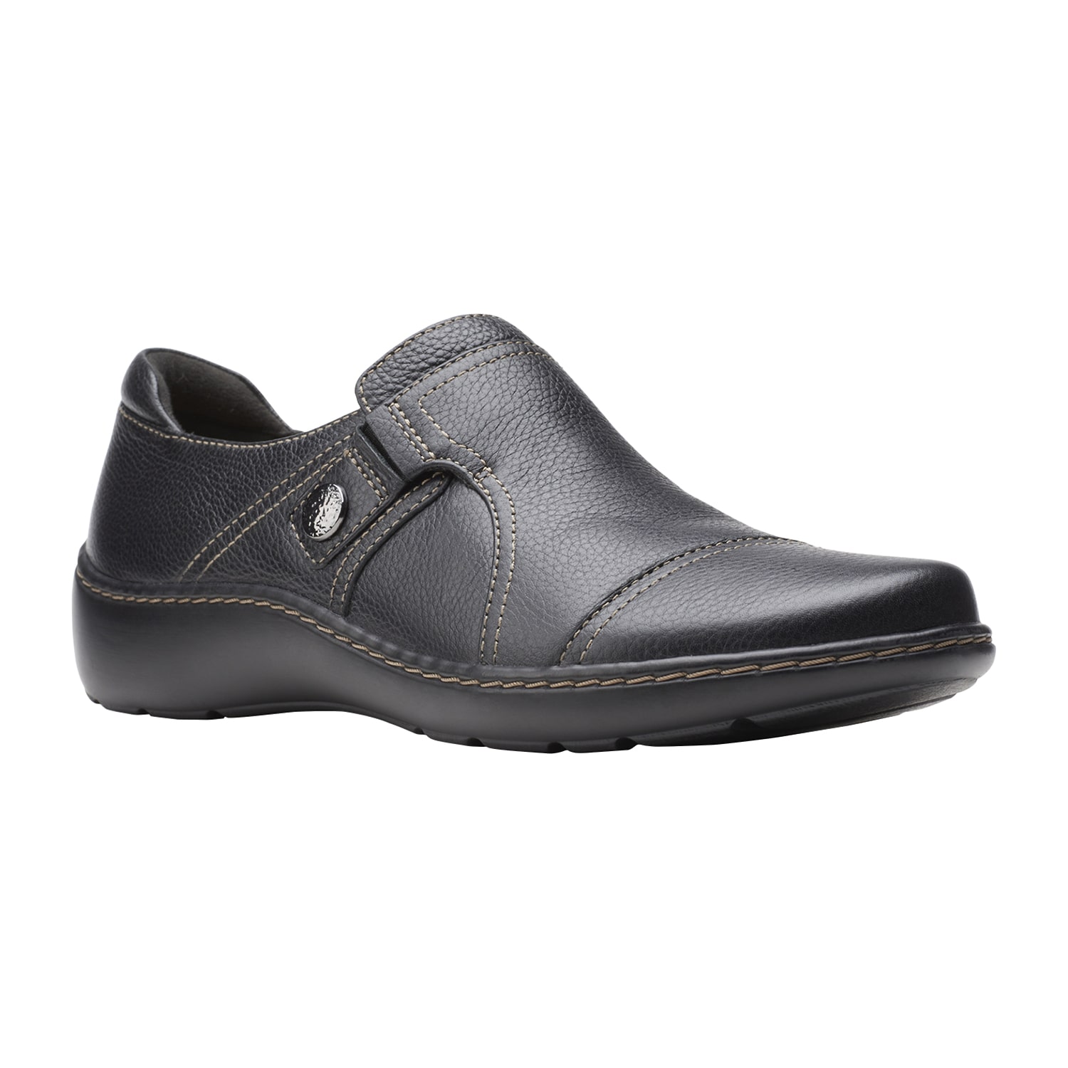 Clarks Cora Poppy Womens Cap Closed Toe Slip-On Shoe