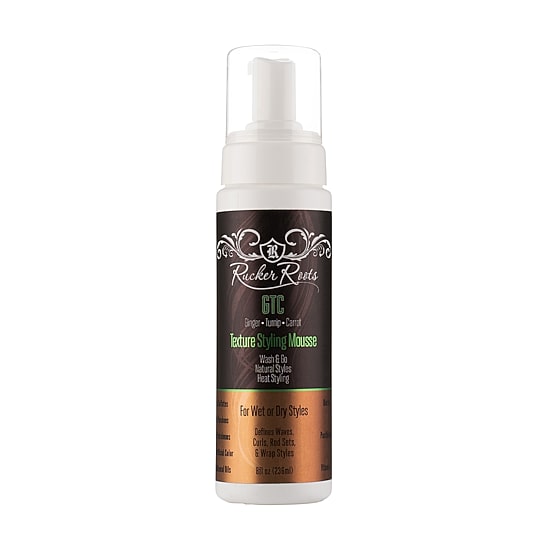 Rucker Roots Ginger Turnip Carrot Texture Styling Hair Mousse 8 oz.
