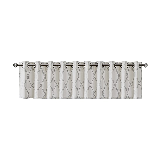 Madison Park Westmont Fretwork Print 50"W X 18"L Grommet Top Tailored Valance