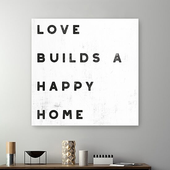 Lumaprints Lovely Home I White Giclee Canvas Art