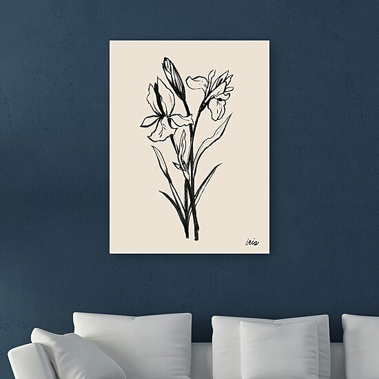 Lumaprints Iris Sketch I Giclee Canvas Art