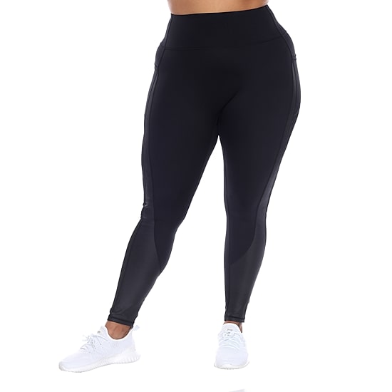 White Mark Womens High Rise 28" Skinny Plus Full Length Leggings