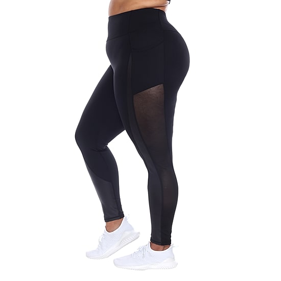 White Mark Womens High Rise 28" Skinny Plus Full Length Leggings